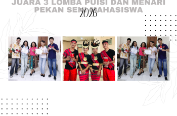 Ecclesia Lekipiouw, Juara 3 Lomba Puisi dan Tim Tari, Juara 3 Lomba Menari dalam Pekan Seni Mahasiswa Tahun 2026